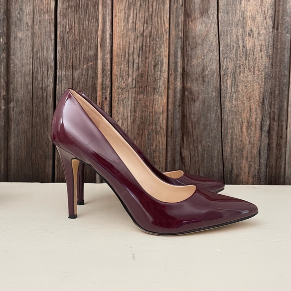 Nine West burgundy patent leather pumps - Picture 4 of 8